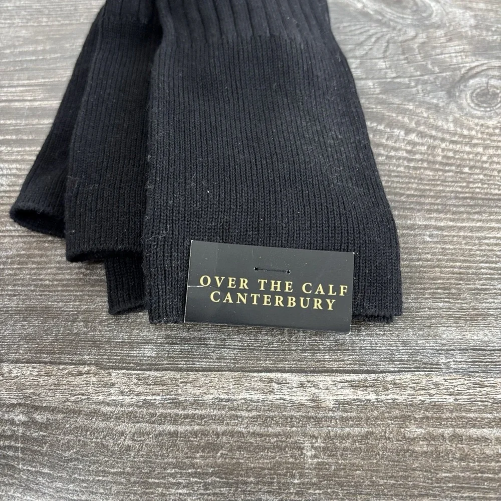 GOLDTOE Black Dress Socks Canterbury Over The Calf 3 Pairs Comfort Fit Sz 6-12.5